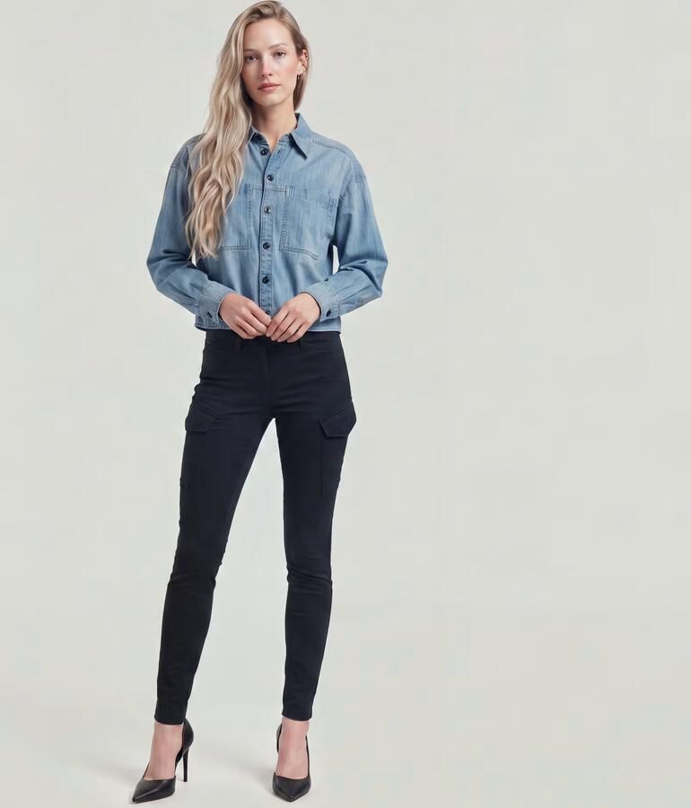 G-Star RAW Blossite G-Shape Army High Skinny Broek Donkerblauw Dames - Foto 5