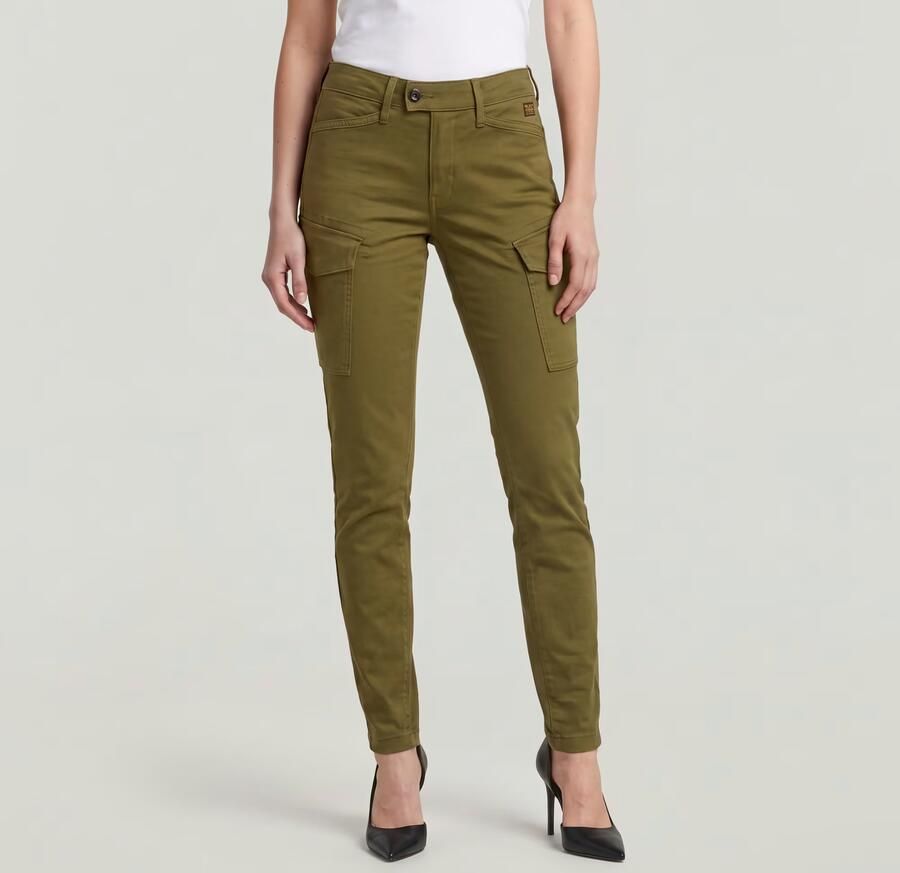G-Star RAW Blossite G-Shape Army High Skinny Broek Groen Dames - Foto 5