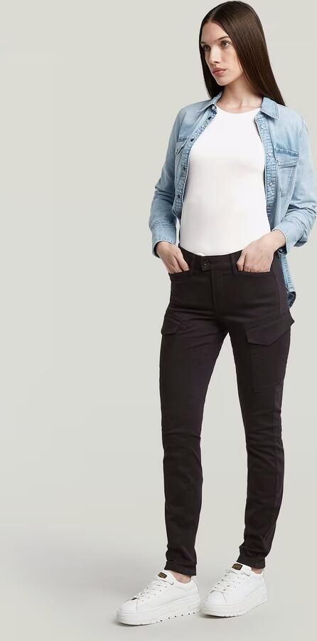 G-Star RAW Blossite G-Shape Army High Skinny Broek Zwart Dames - Foto 6