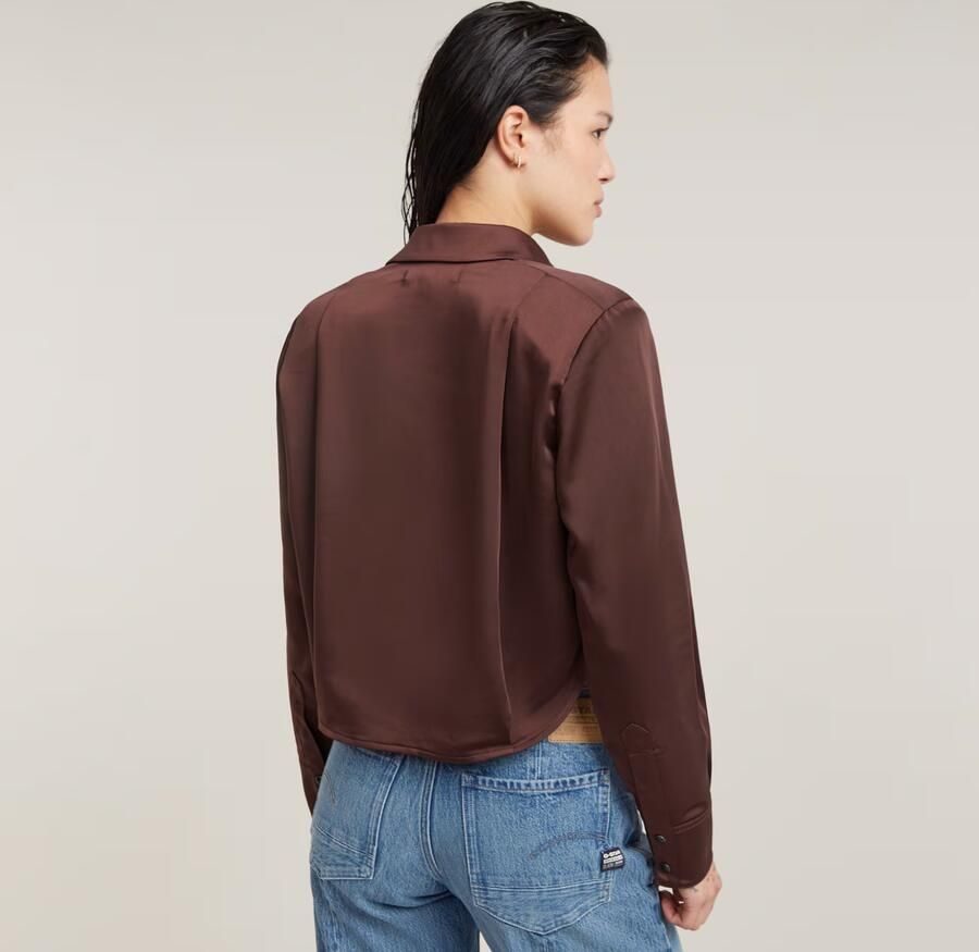 G-Star RAW Blouse Holiday Cropped Rood Dames - Foto 4