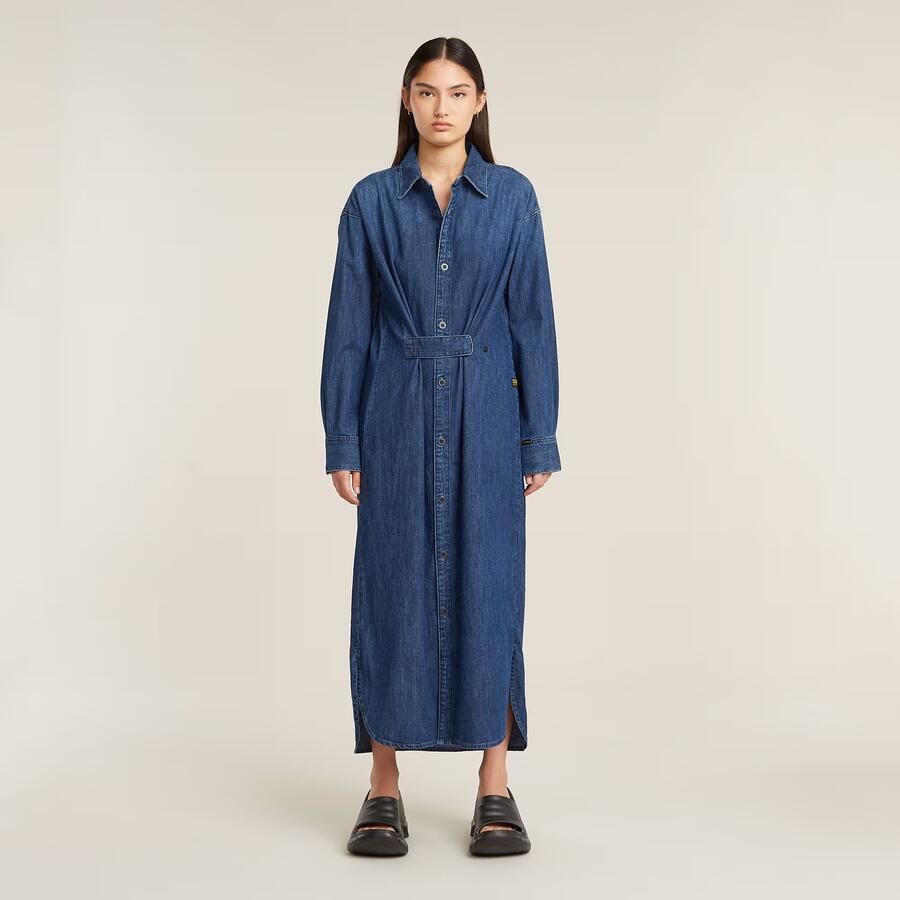 G-Star RAW Blousejurk Long Tab Donkerblauw Dames