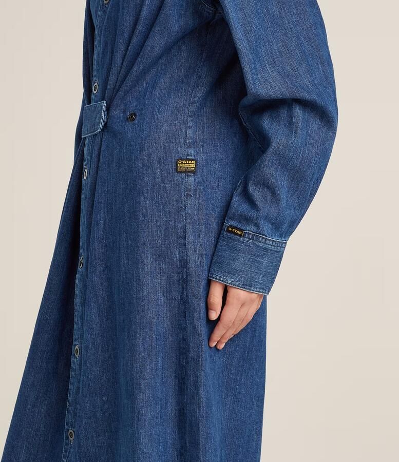 G-Star RAW Blousejurk Long Tab Donkerblauw Dames - Foto 6