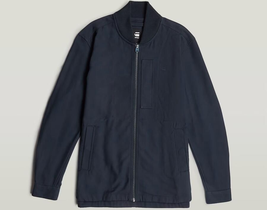 G-Star RAW Bomber Collar Zip Overshirt Donkerblauw Heren - Foto 3