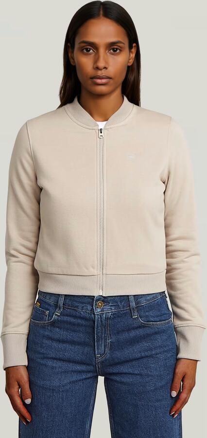 G-Star RAW Bomber Sweater Beige Dames - Foto 3