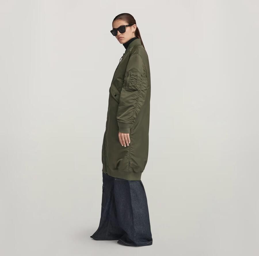 G-Star RAW Bomberjack Long Groen Dames - Foto 2