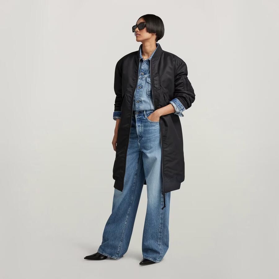 G-Star Lange Bomberjack voor Dames Black Dames - Foto 2