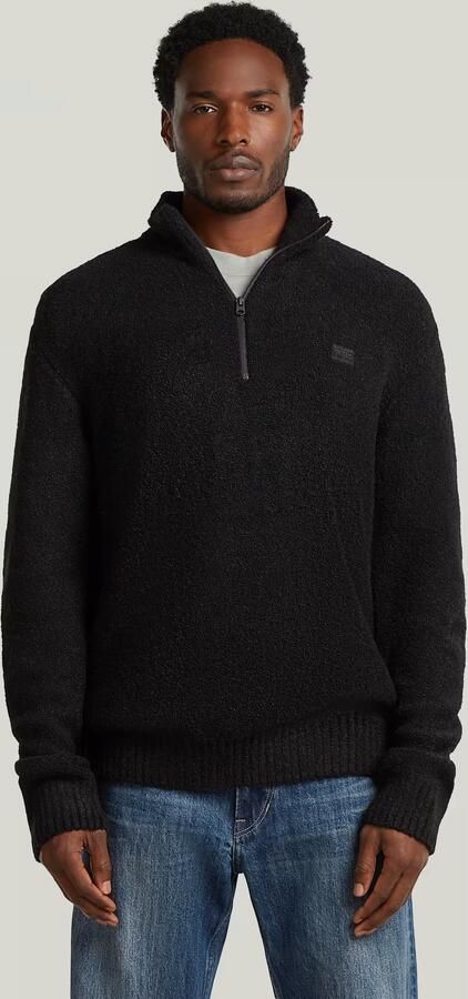 G-Star RAW Boucle Skipper Gebreide Trui Zwart Heren