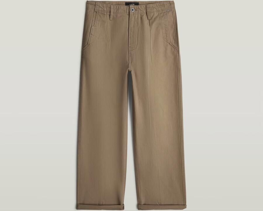 G-Star RAW Boulder Pleated Chino Bruin Heren