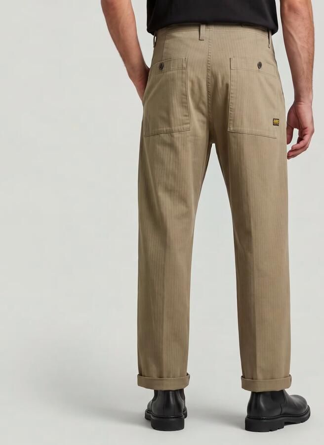 G-Star RAW Boulder Pleated Chino Bruin Heren - Foto 5