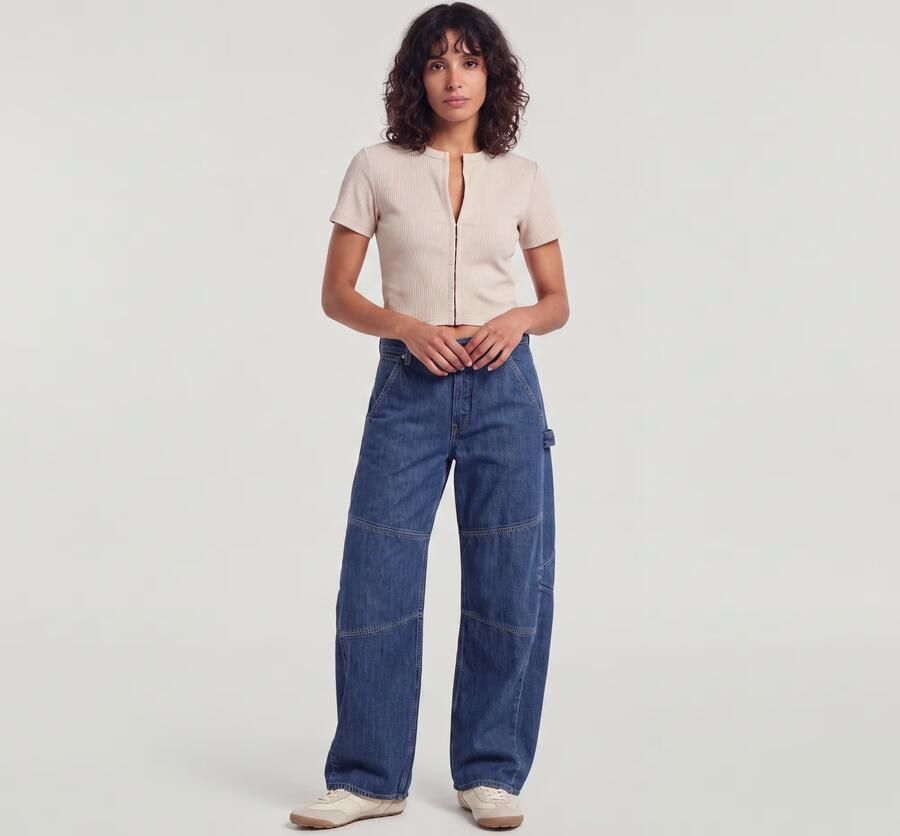 G-Star RAW Bowey Barrel Extreme Loose Jeans Donkerblauw Dames - Foto 5