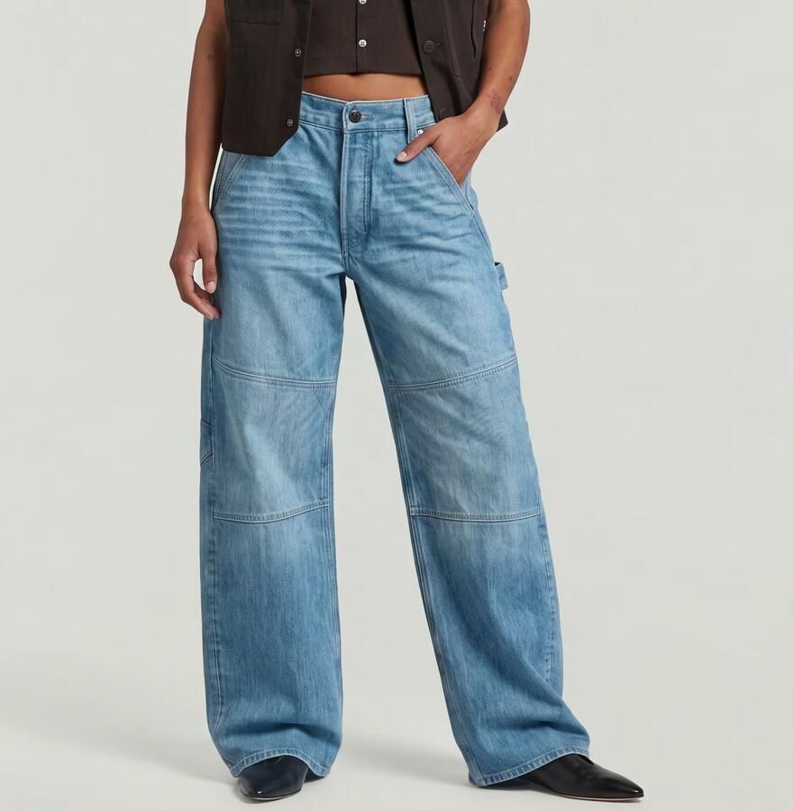 G-Star RAW Bowey Barrel Extreme Loose Jeans Midden blauw Dames - Foto 4