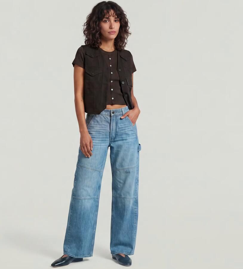 G-Star RAW Bowey Barrel Extreme Loose Jeans Midden blauw Dames - Foto 6