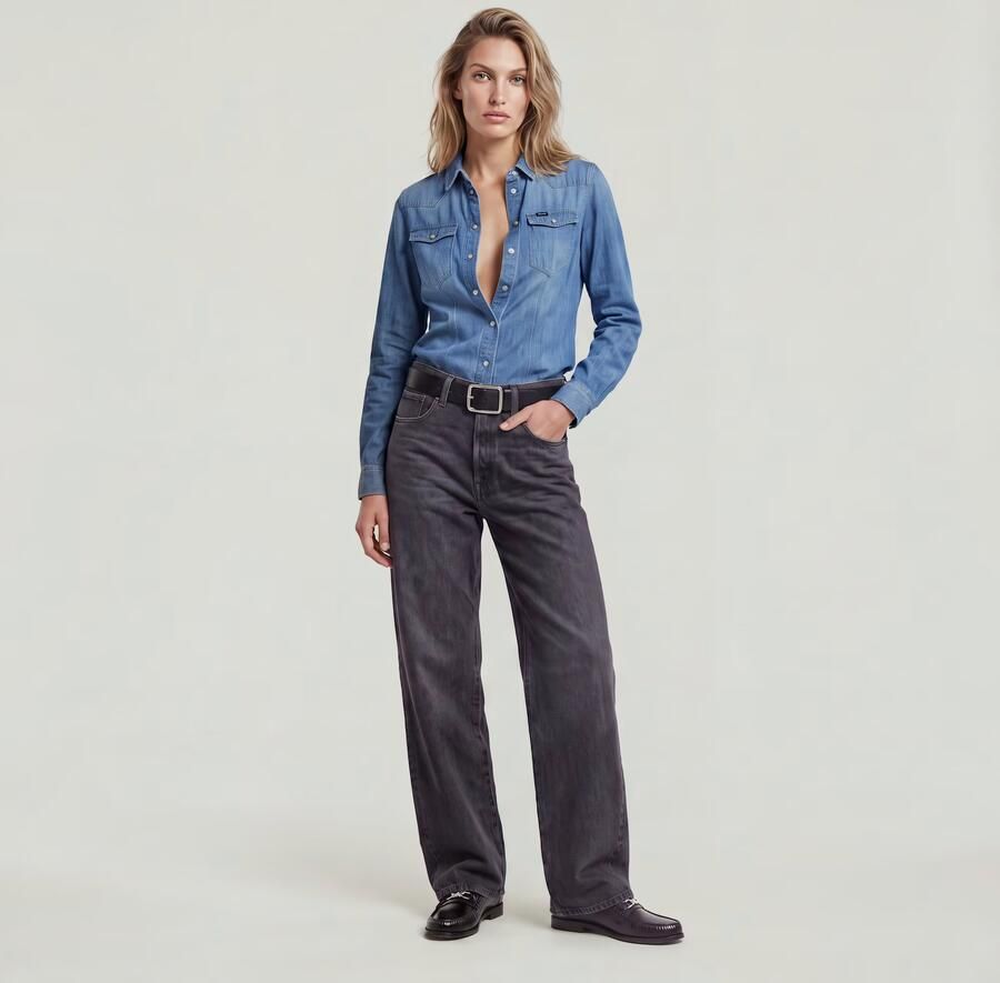 G-Star RAW Bowey Barrel Jeans Grijs Dames - Foto 4