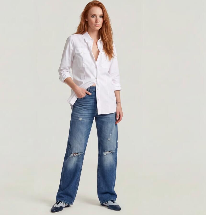 G-Star RAW Bowey Barrel Jeans Midden blauw Dames - Foto 5