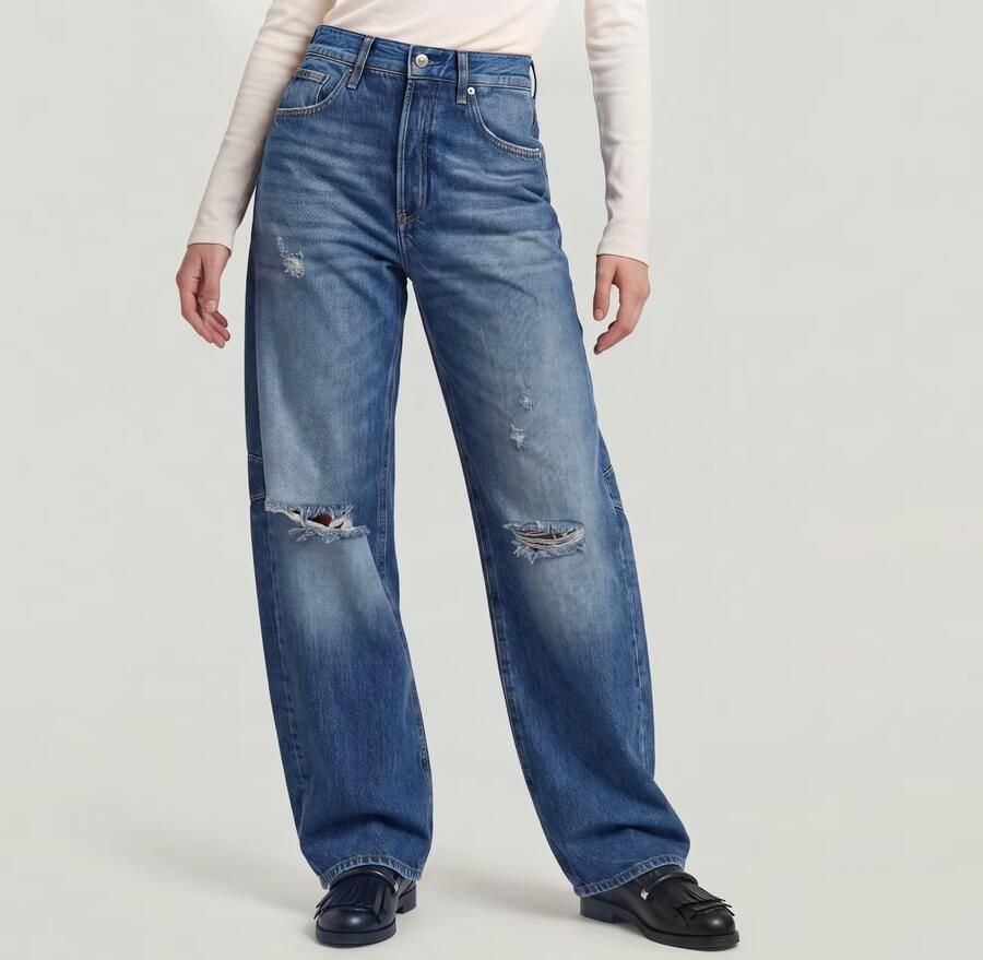 G-Star RAW Bowey Barrel Jeans Midden blauw Dames - Foto 4