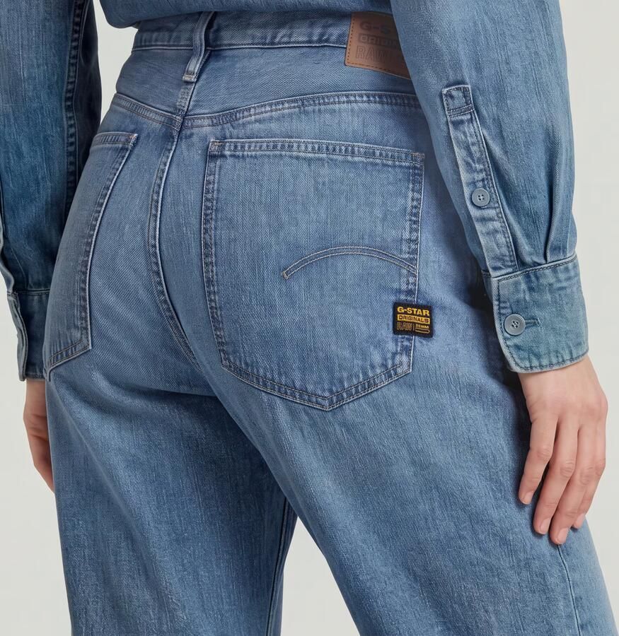 G-Star RAW Bowey Barrel Lined Loose Jeans Midden blauw Dames - Foto 4