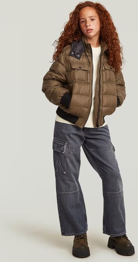 G-Star RAW Bowey Extreme Cargo Loose Jeans voor meisjes Donkerblauw meisjes - Foto 6