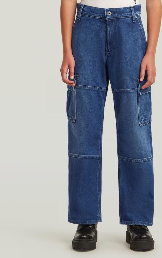 G-Star RAW Bowey Extreme Cargo Loose Jeans voor meisjes Midden blauw meisjes