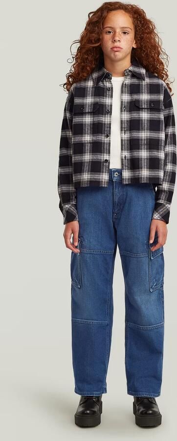 G-Star RAW Bowey Extreme Cargo Loose Jeans voor meisjes Midden blauw meisjes - Foto 6