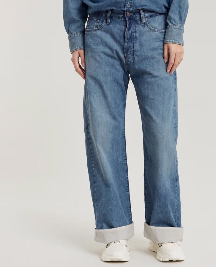 G-Star RAW Bowey Barrel Lined Loose Jeans Midden blauw Dames