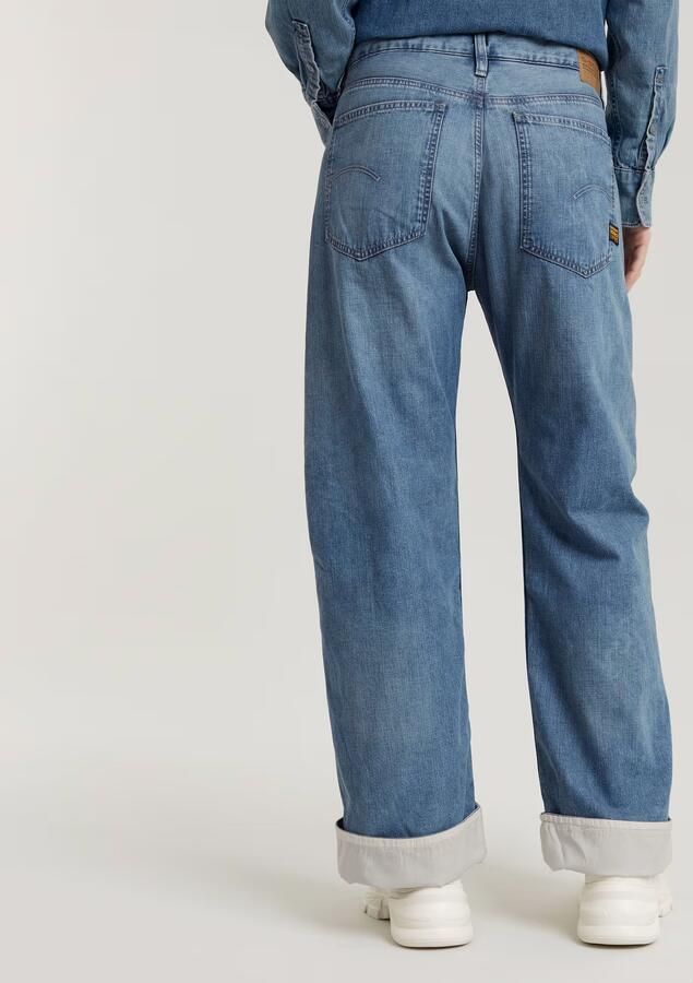 G-Star RAW Bowey Barrel Lined Loose Jeans Midden blauw Dames - Foto 7