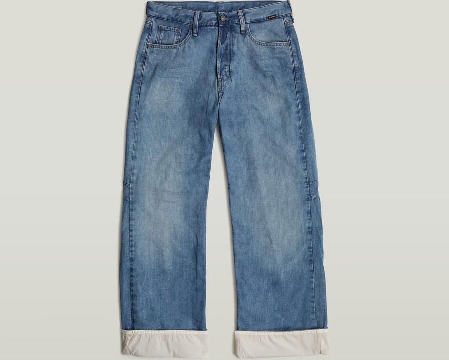 G-Star RAW Bowey Barrel Lined Loose Jeans Midden blauw Dames - Foto 6