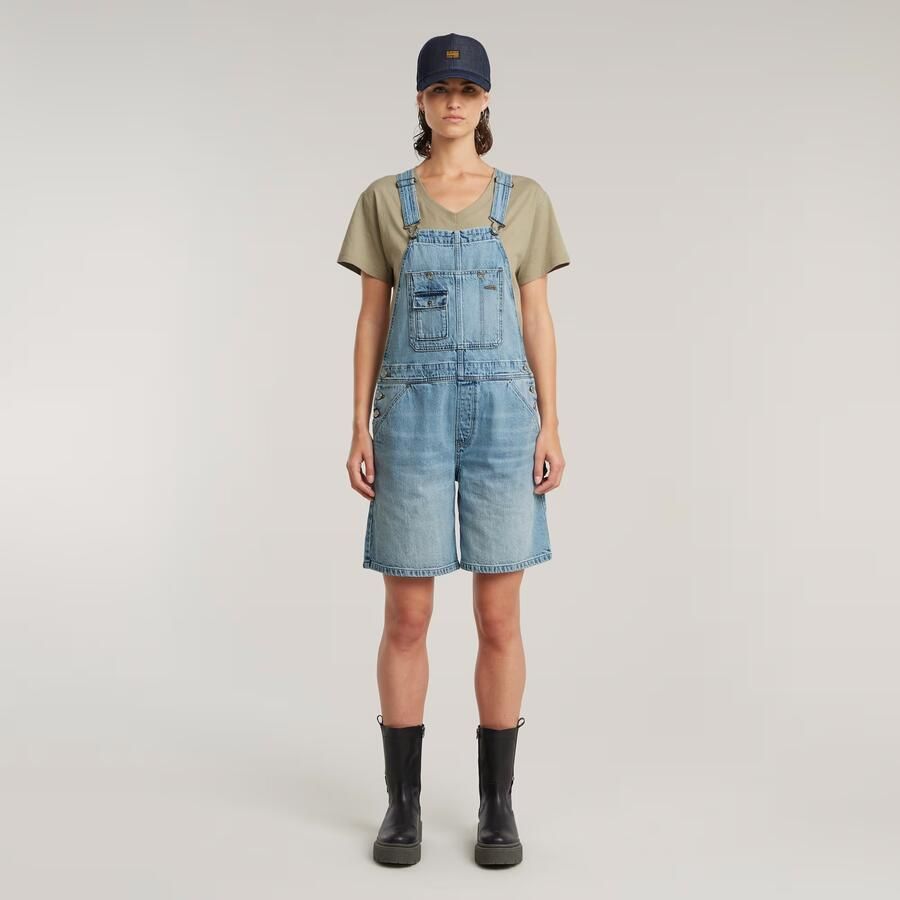 G-Star RAW Bowey Loose Short Jumpsuit Lichtblauw Dames