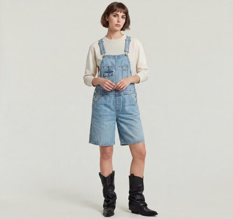 G-Star RAW Bowey Loose Short Jumpsuit Lichtblauw Dames - Foto 7