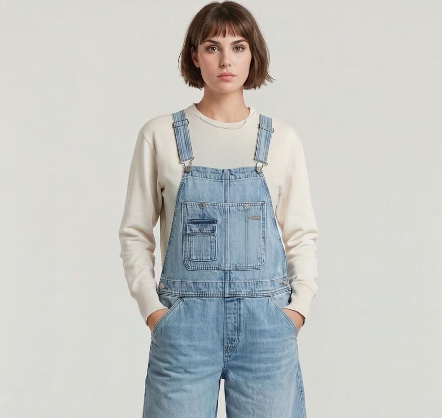 G-Star RAW Bowey Loose Short Jumpsuit Lichtblauw Dames - Foto 6
