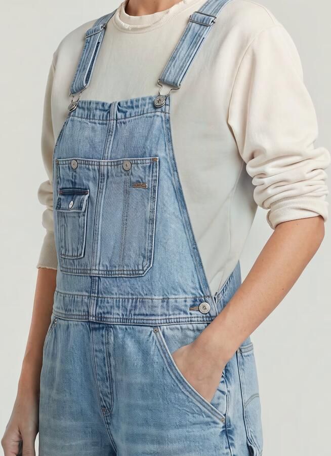 G-Star RAW Bowey Loose Short Jumpsuit Lichtblauw Dames - Foto 9