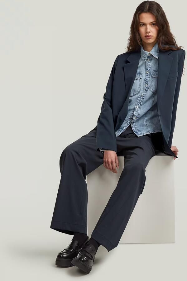 G-Star RAW Bowey Pleated Chino Donkerblauw Dames - Foto 5