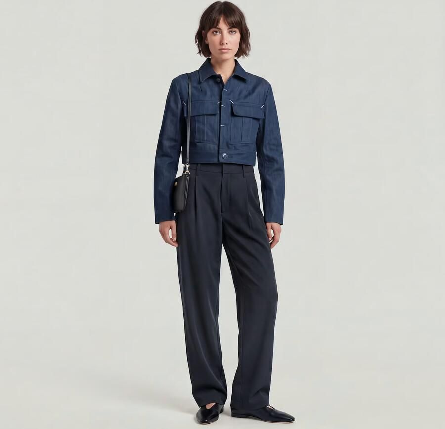 G-Star RAW Bowey Pleated Chino Donkerblauw Dames - Foto 6
