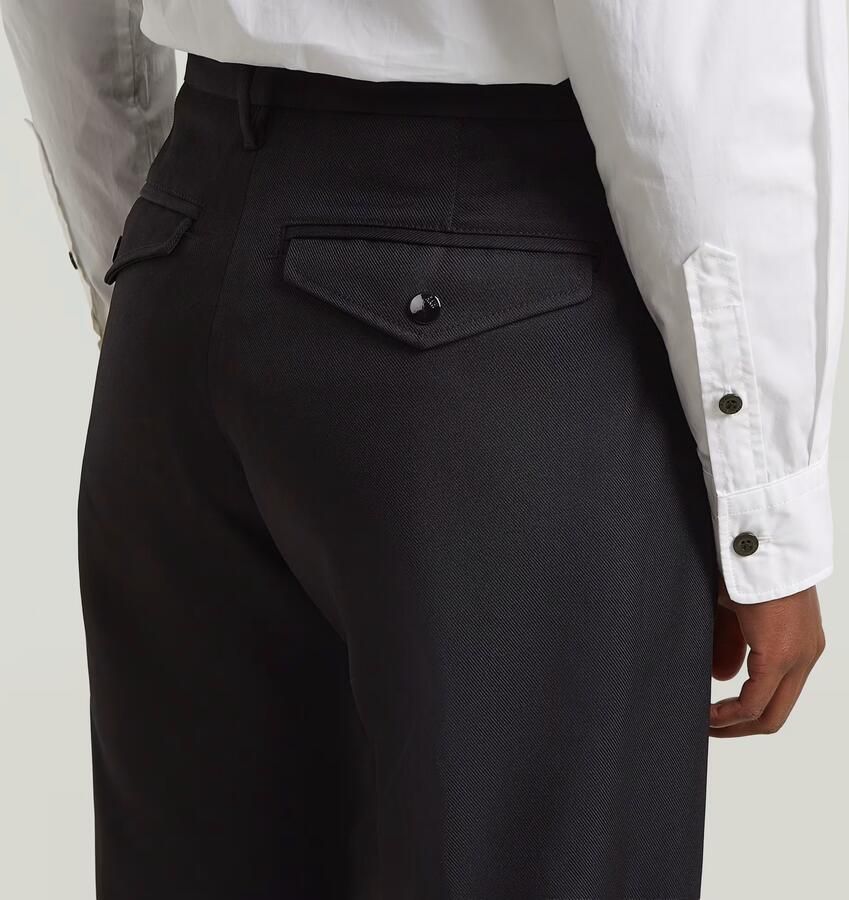 G-Star RAW Bowey Pleated Chino Zwart Dames - Foto 4