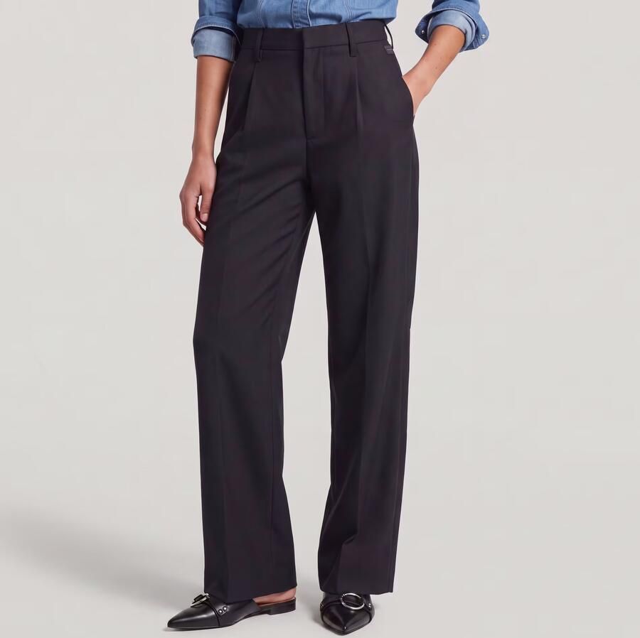 G-Star RAW Bowey Pleated Chino Zwart Dames - Foto 4