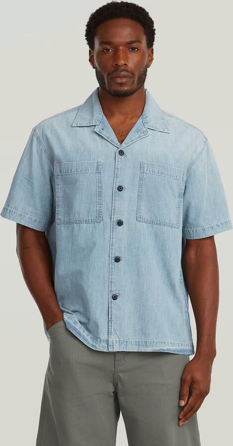 G-Star RAW Bowling 2-Pocket Regular Overhemd Lichtblauw Heren - Foto 4
