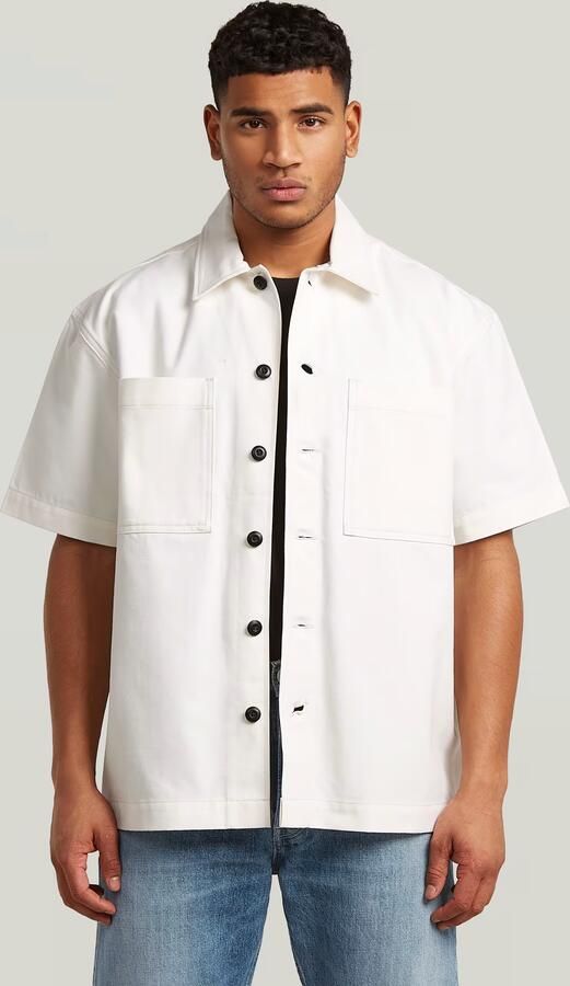 G-Star RAW Lightweight 2-Pock Regular Overhemd Wit Heren