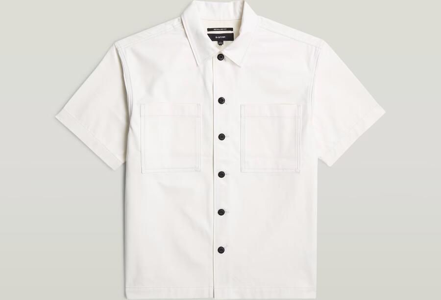 G-Star RAW Lightweight 2-Pock Regular Overhemd Wit Heren - Foto 4