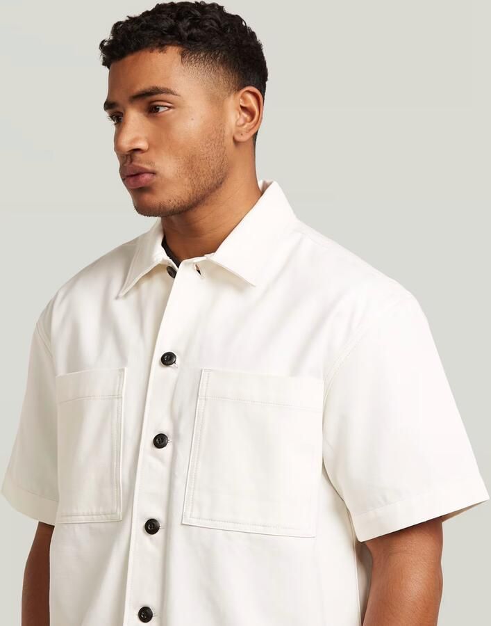 G-Star RAW Lightweight 2-Pock Regular Overhemd Wit Heren - Foto 3