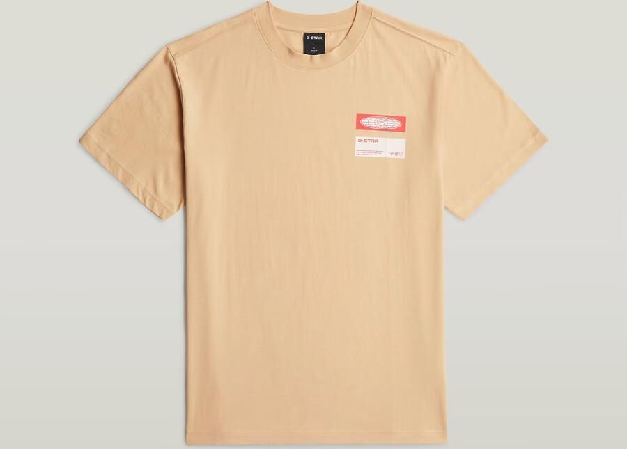 G-Star RAW Box Globe Graphic T-Shirt Beige Heren - Foto 4