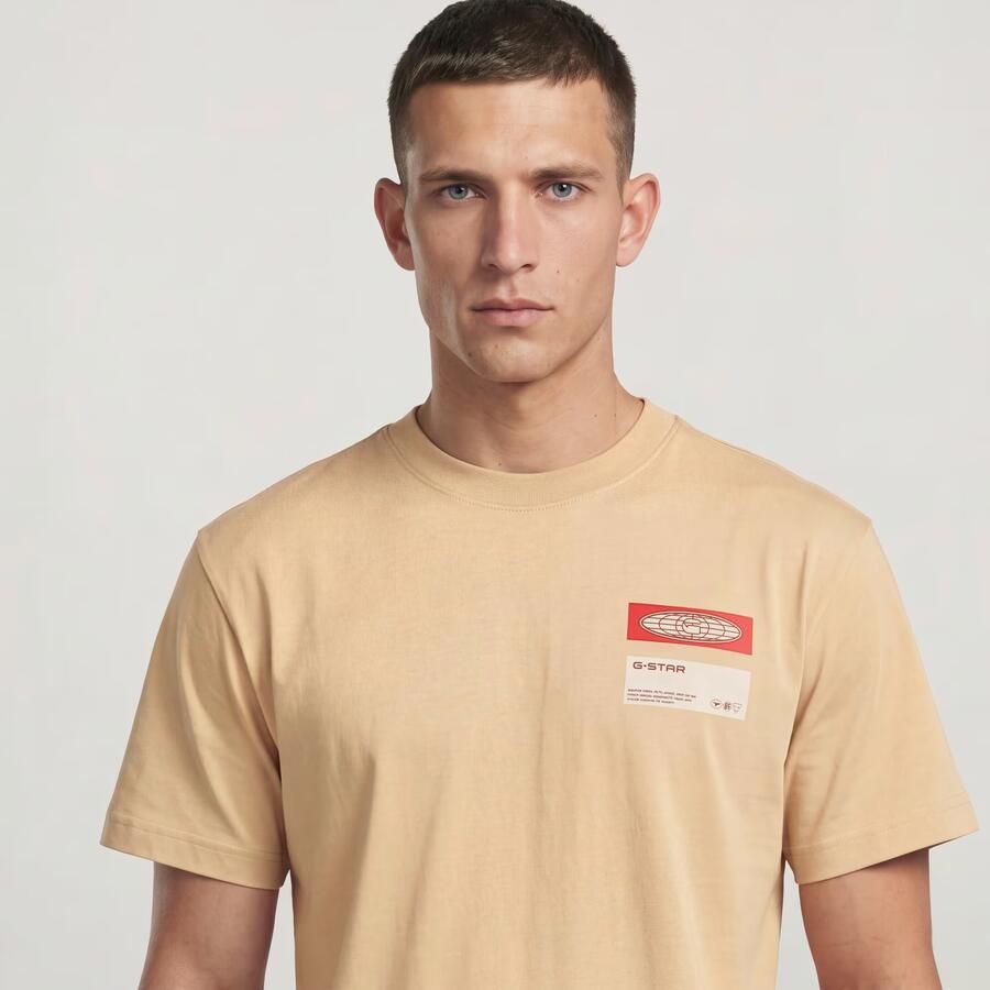 G-Star RAW Box Globe Graphic T-Shirt Beige Heren - Foto 4