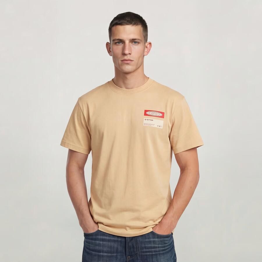 G-Star RAW Box Globe Graphic T-Shirt Beige Heren - Foto 5