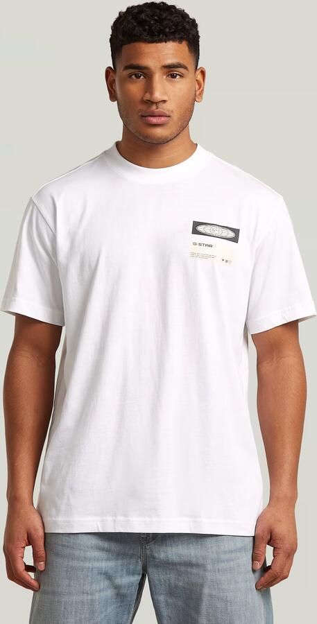 G-Star RAW Box Globe Graphic T-Shirt Wit Heren - Foto 4