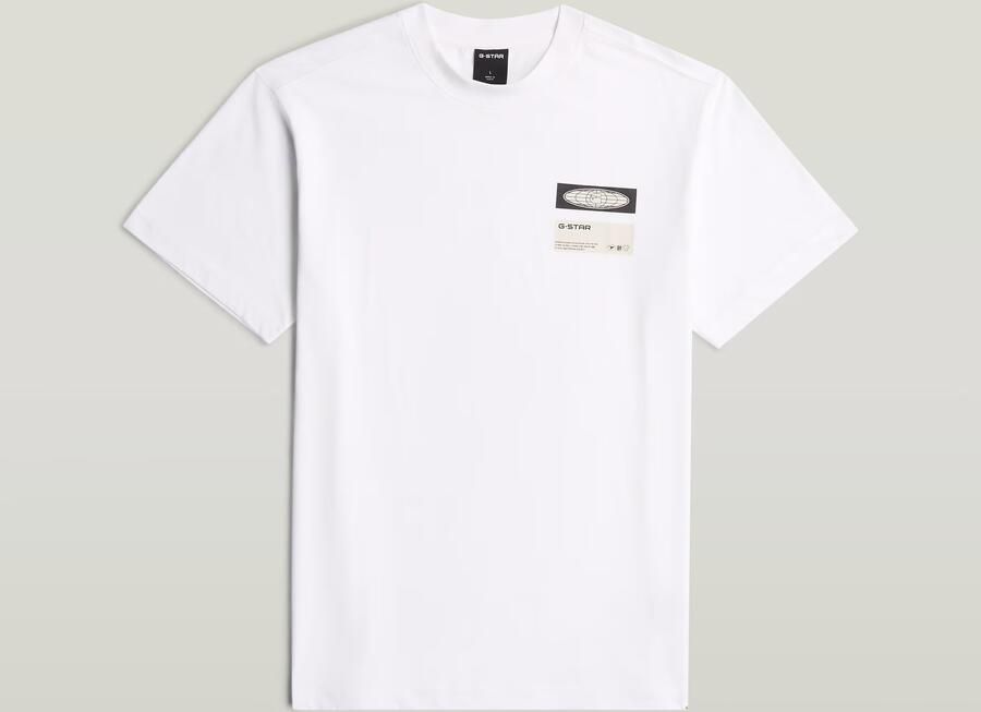 G-Star RAW Box Globe Graphic T-Shirt Wit Heren - Foto 7