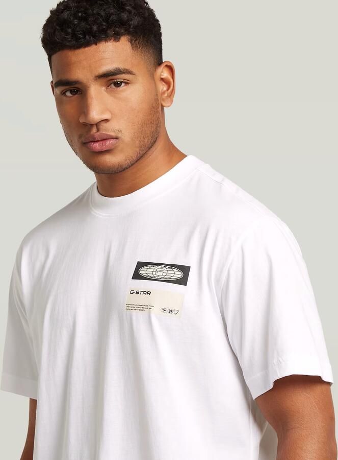 G-Star RAW Box Globe Graphic T-Shirt Wit Heren - Foto 6