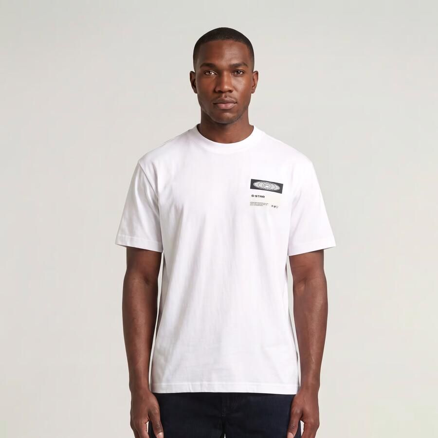 G-Star RAW Box Globe Graphic T-Shirt Wit Heren - Foto 6