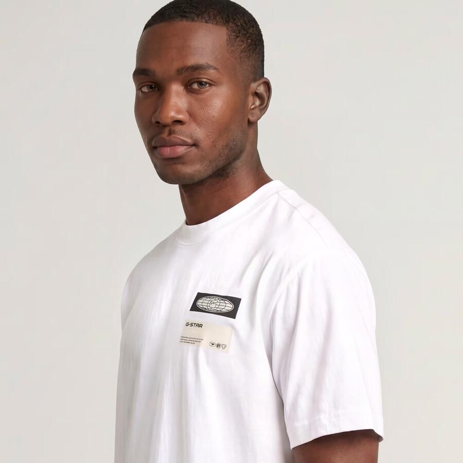 G-Star RAW Box Globe Graphic T-Shirt Wit Heren - Foto 8