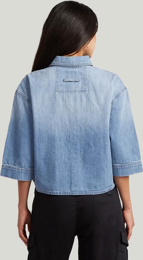 G-Star RAW Boxy Blouse Midden blauw Dames - Foto 5
