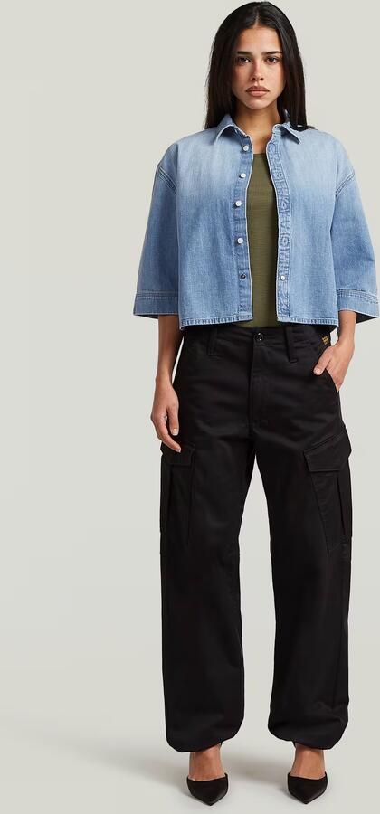 G-Star RAW Boxy Blouse Midden blauw Dames - Foto 6