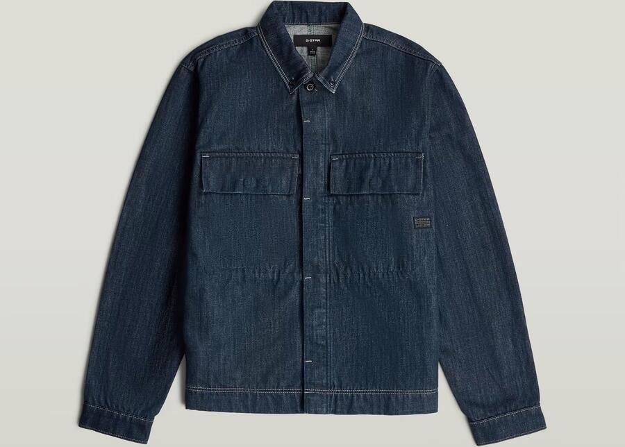 G-Star RAW Boxy Clean Neo Raw Overshirt Donkerblauw Heren