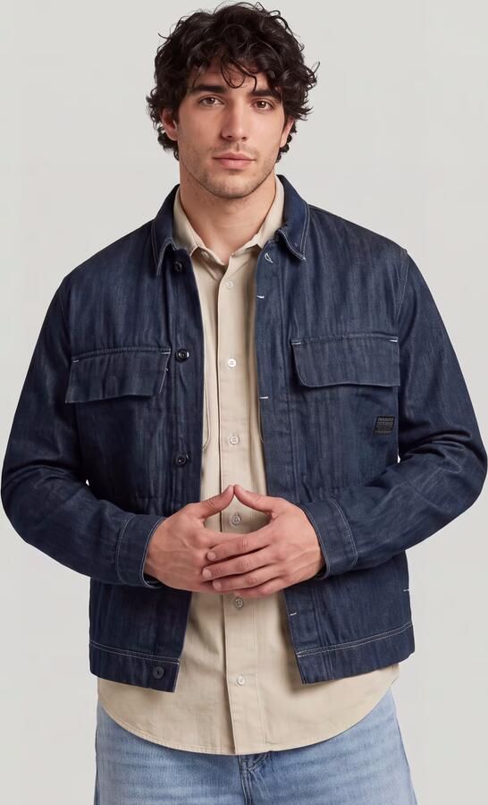 G-Star RAW Boxy Clean Neo Raw Overshirt Donkerblauw Heren - Foto 6